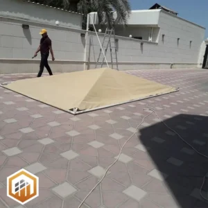تركيب مظلة بولي اثيلين الخبر