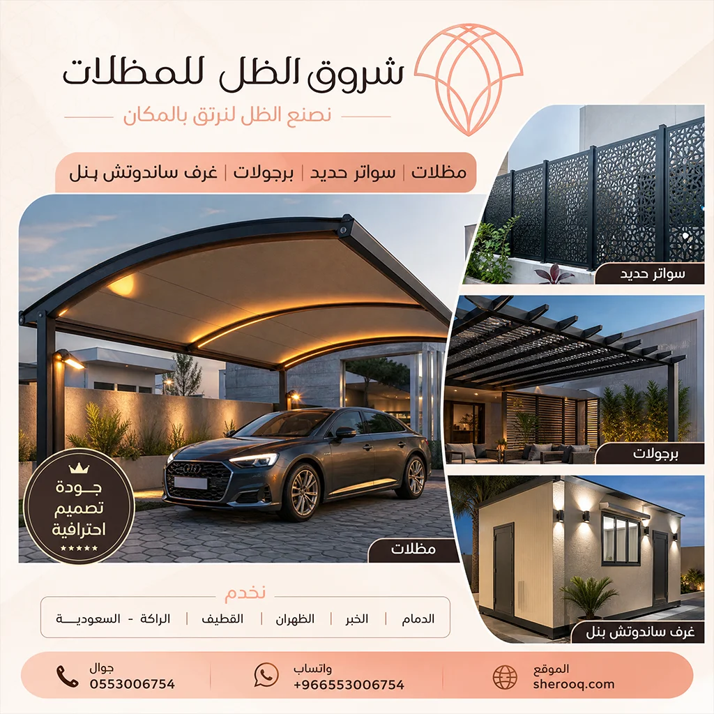 مظلات وسواتر شروق الظل الدمام