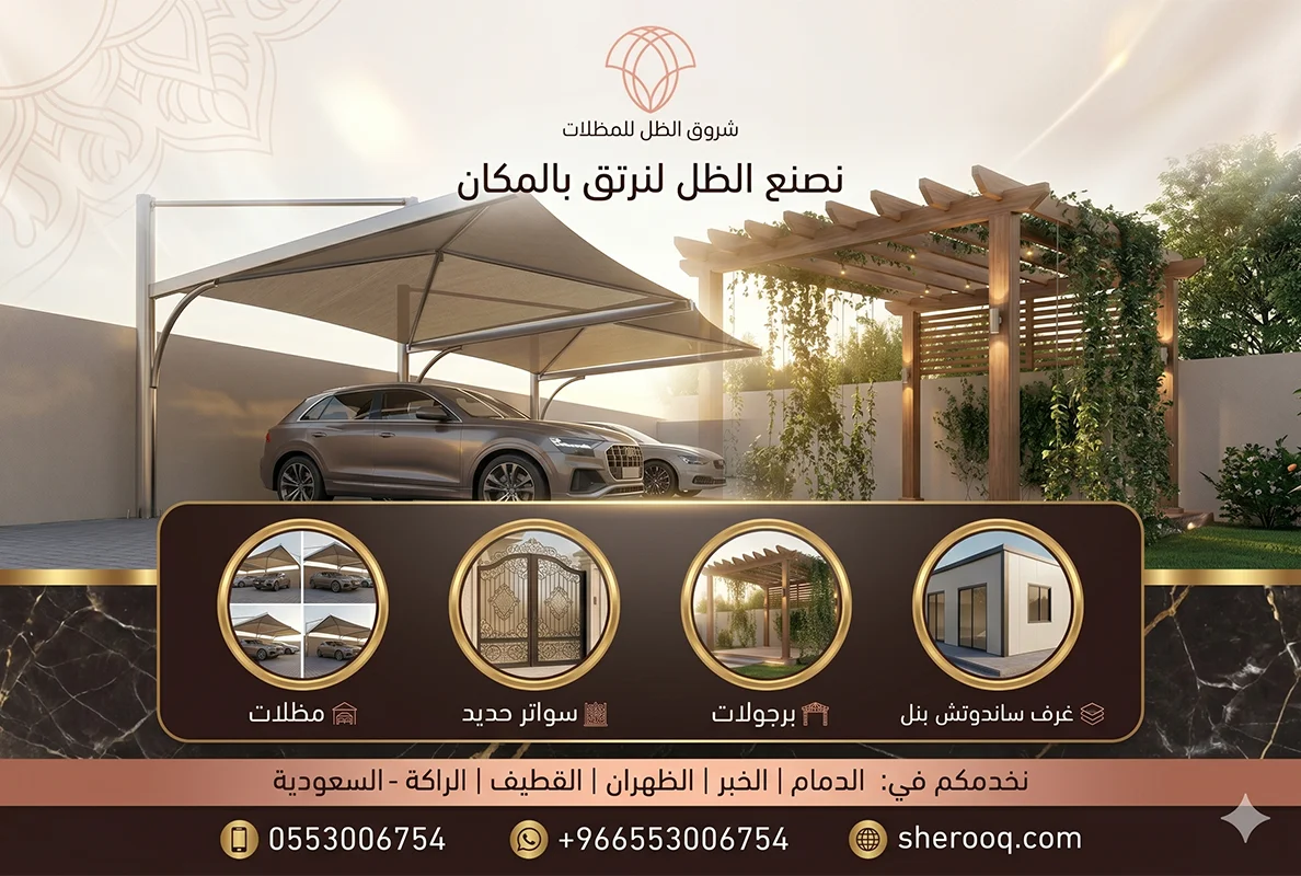 مظلات وسواتر شروق الظل الدمام