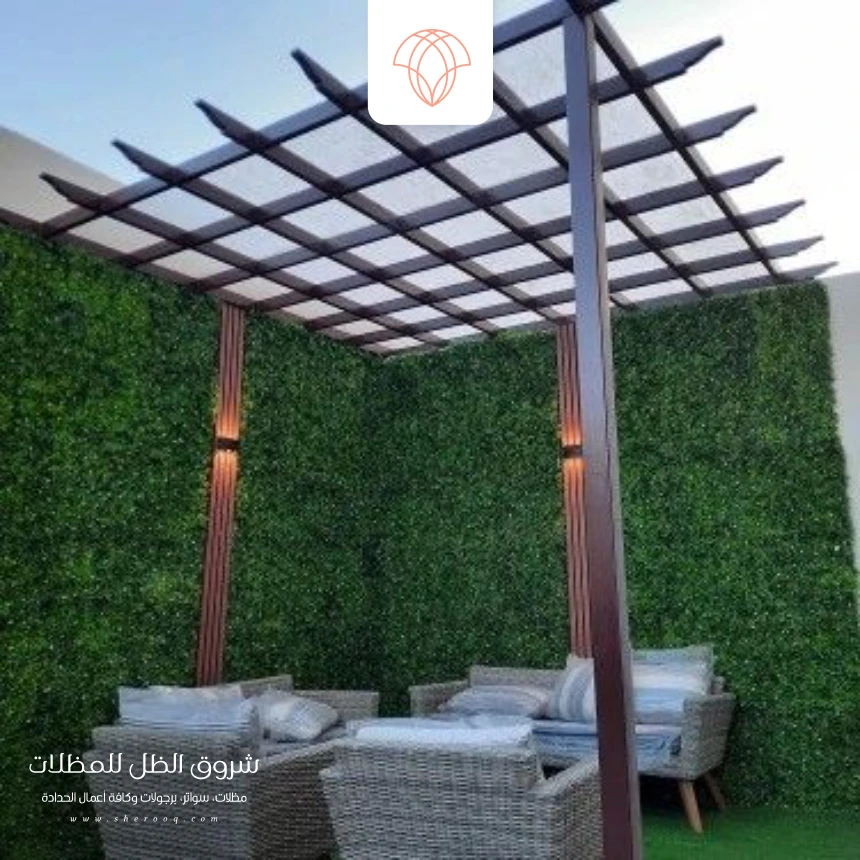 مظلات حدائق مع الإضاءة الجبيل